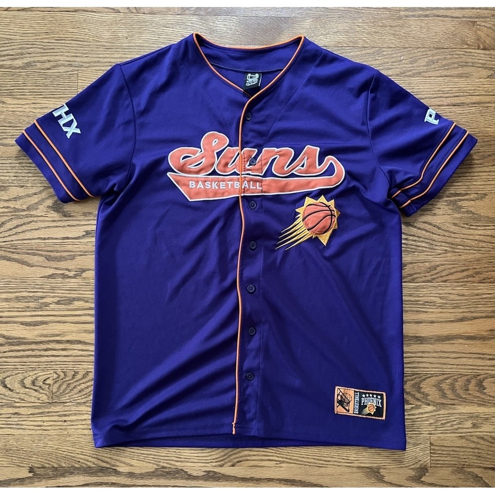 Ultra Game Phoenix Suns Baseball Style Jersey NBA Button Down Mens Large